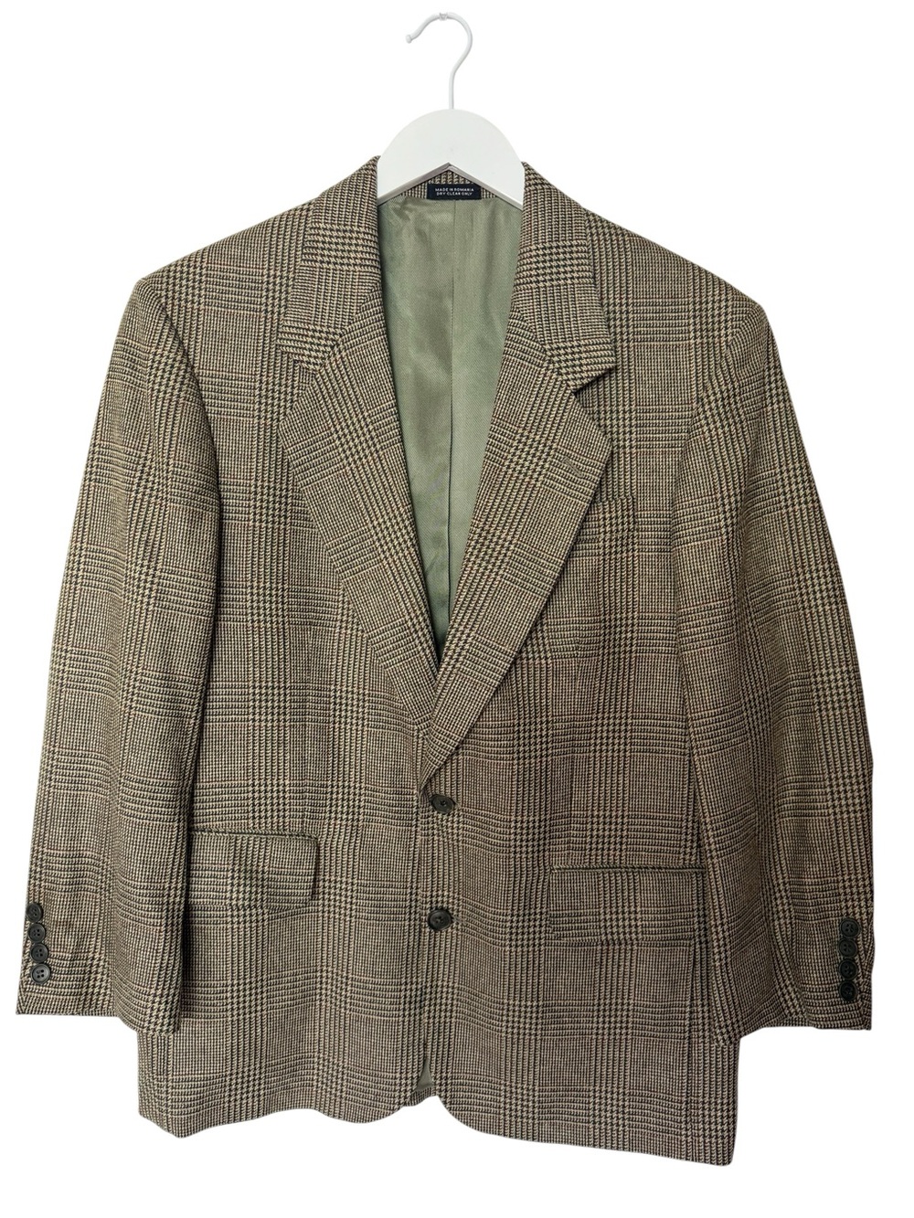 Oscar de la Renta Brown Glen Plaid Sport Coat Blazer